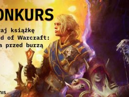 Okładka książki Warcraft wraz z opisem konkursu