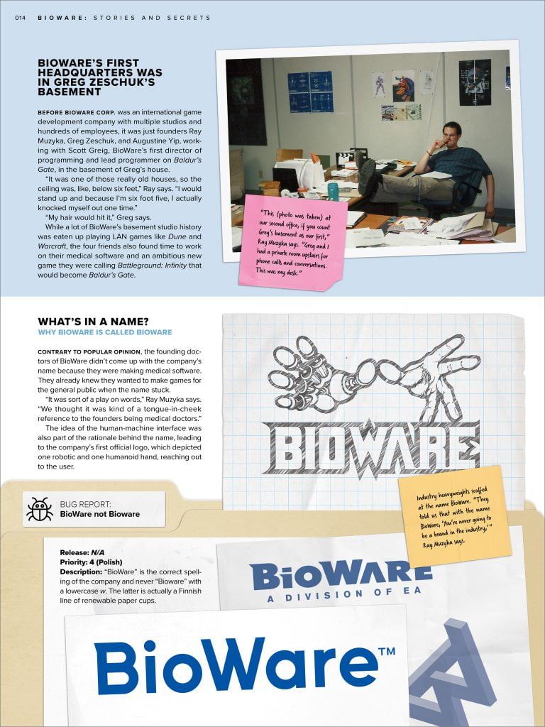 BioWare: Stories and Secrets - przykładowa strona